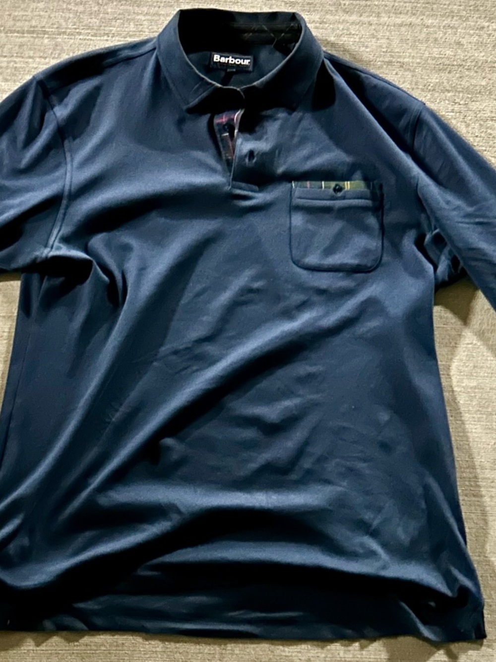 BARBOUR Long Sleeve Cornpatch Polo Shirt